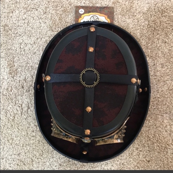 New! Steam punk unisex Halloween hat with glasses and center piece . - Picture 4 of 7